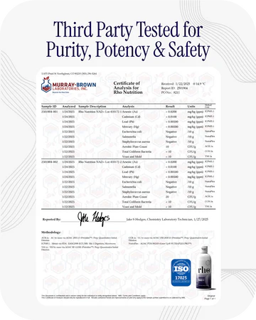 Rho Nutrition Liposomal NAD+ – Liquid Supplement Designed to Help Support Absorption – Active Form of NAD+ Helps Support Normal Cellular Health, Healthy Aging, Energy Metabolism and Overall Vitality